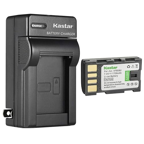 Kastar 1-Pack BN-VF808 Battery and AC Wall Charger Replacement for JVC BN-VF808 BN-VF808U BN-VF815 BN-VF815U BN-VF823 BN-VF823U BN-VF915 BN-VF915U