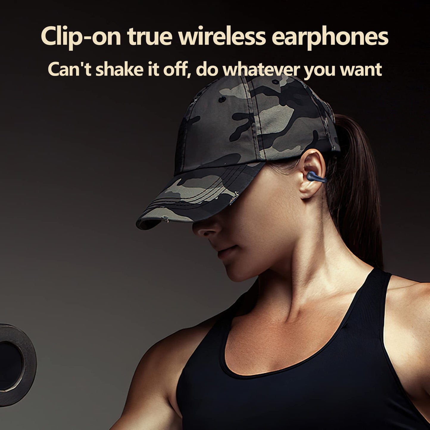 BWISUP Wireless Ear Clip Bone Conduction Headphones Bluetooth, 2023 New Mini Open Ear Headphones Wireless Bluetooth, Waterproof Sport Running Earring…