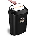 VidaTeco Paper Shredder 14-Sheet Cross-Cut Shredder with US Patented Cutter,Also Shreds Card/CD,Heavy Duty Paper Shredding Machine for Home