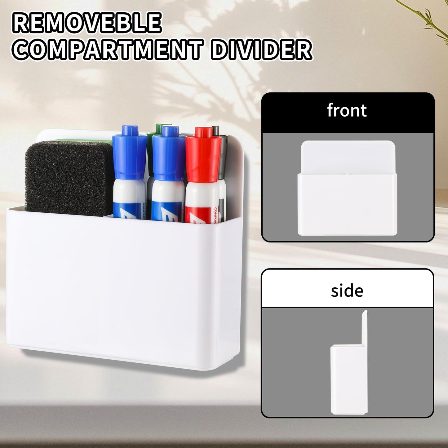 Camelmother 2Pcs Magnetic Dry Erase Marker Holder For Whiteboard Fridge