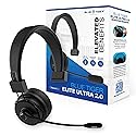 Blue Tiger Elite Ultra 2.0 Wireless Bluetooth Headset - One-Ear Piece Trucker Professional Headset - Bluetooth 5.2 with Microphone - 60 Hours Talk…