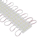 Q QINGCHEN 200 PCS 5050 SMD DC12V Injection 3 LED Module White 0.72W Waterproof Decorative Back Light for Letter Sign Advertising Signs with Tape