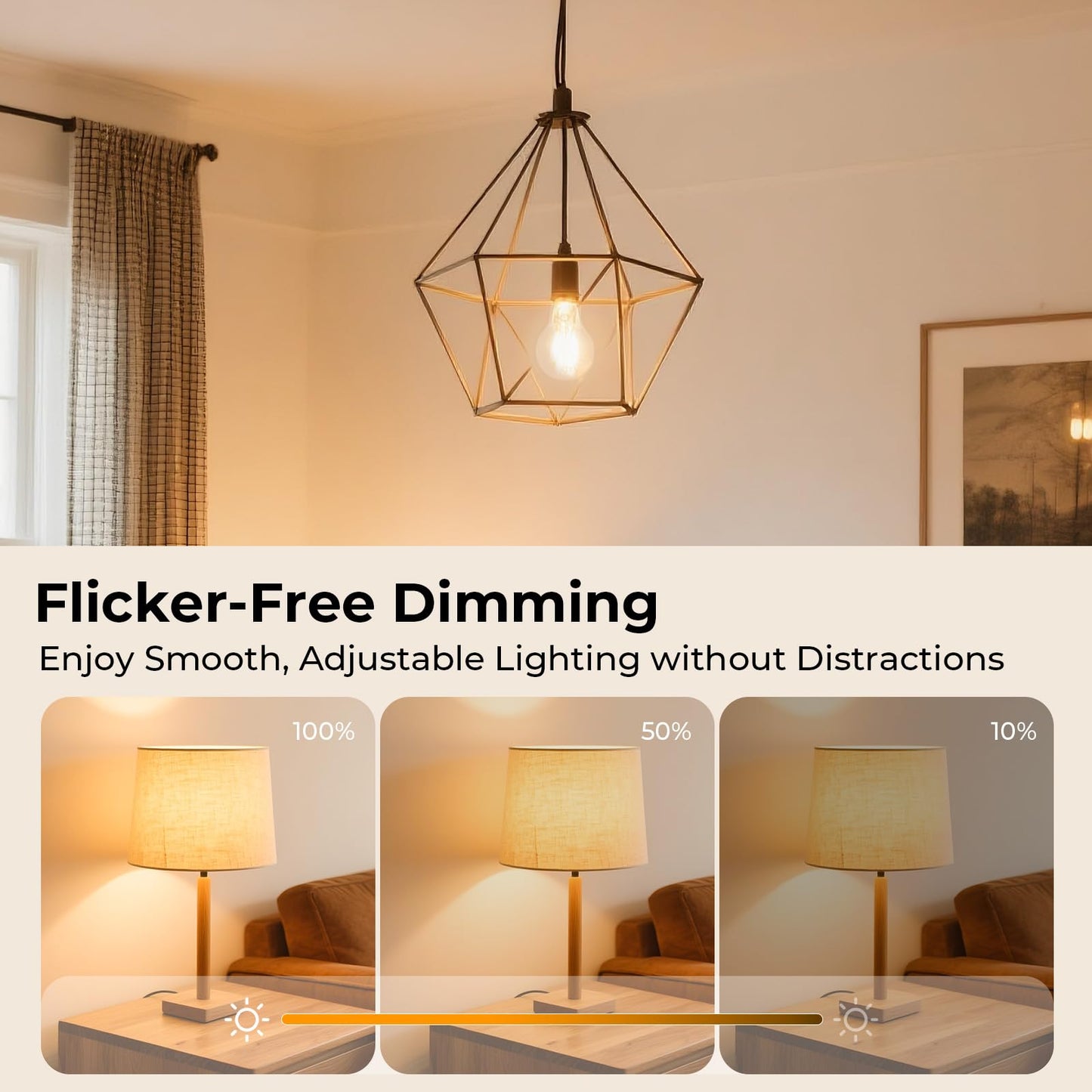 GvvooHome Dimmable A19 E26 LED Bulb 60 watt Equivalent, Clear Light Bulbs