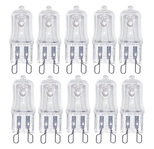 230V AC HaloPin Halogen Socket G9 Socket Dimmable 18 Watt Replacement for 18 W 35° Beam Angle Warm White 2700 Pack of 10