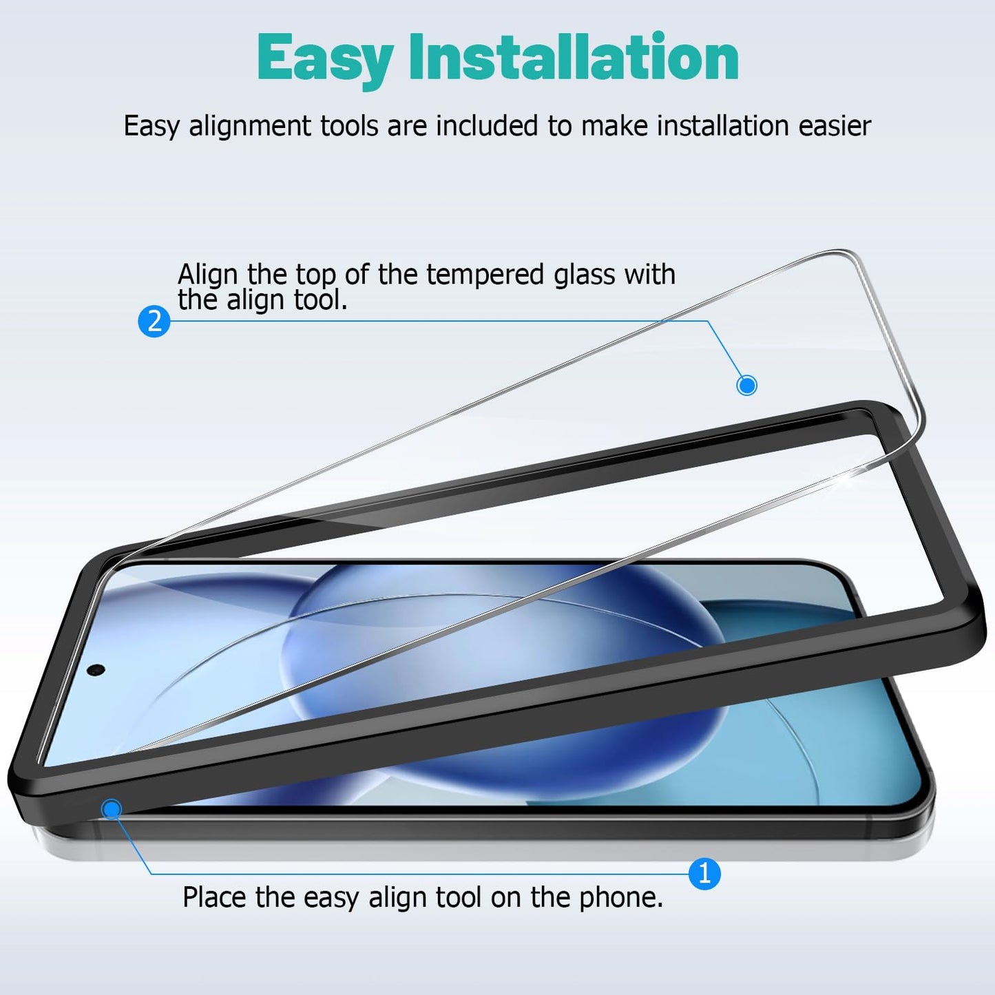 [3+2 Pack] Galaxy S24 Plus Screen Protector and Camera Lens Protector, Fingerprint Unlock,Case Friendly, Full Coverage Clear High Definition,