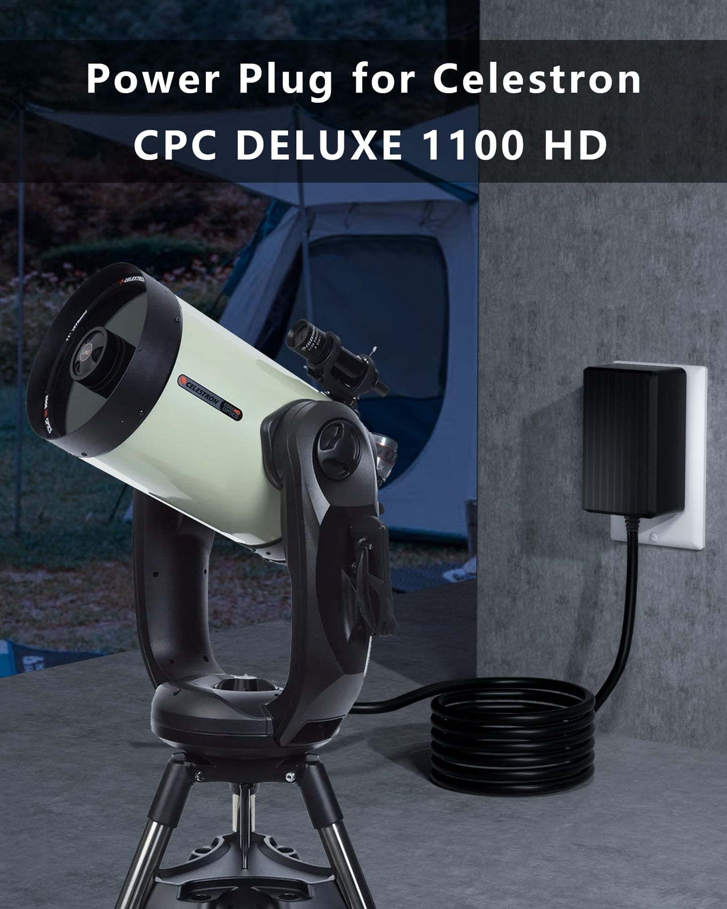 Adapter Replacement for Celestron 18778 AC Power Adapter Compatible with NexStar 4SE 5SE 6SE 8SE 130SLT 127SLT LCM 114LCM 90LCM Power Cord【10 Feet…