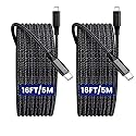 2-Pack Extra Long iPhone 16 17 Charger Cable 16Ft, 16 Feet USB C to C Cable Fast Charging Nylon Braided iPhone 16 17 USB C Charger Cord for iPhone