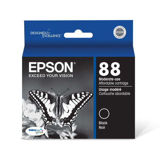 Epson® 88 DuraBrite® Ultra Black Ink Cartridge, T088120-S