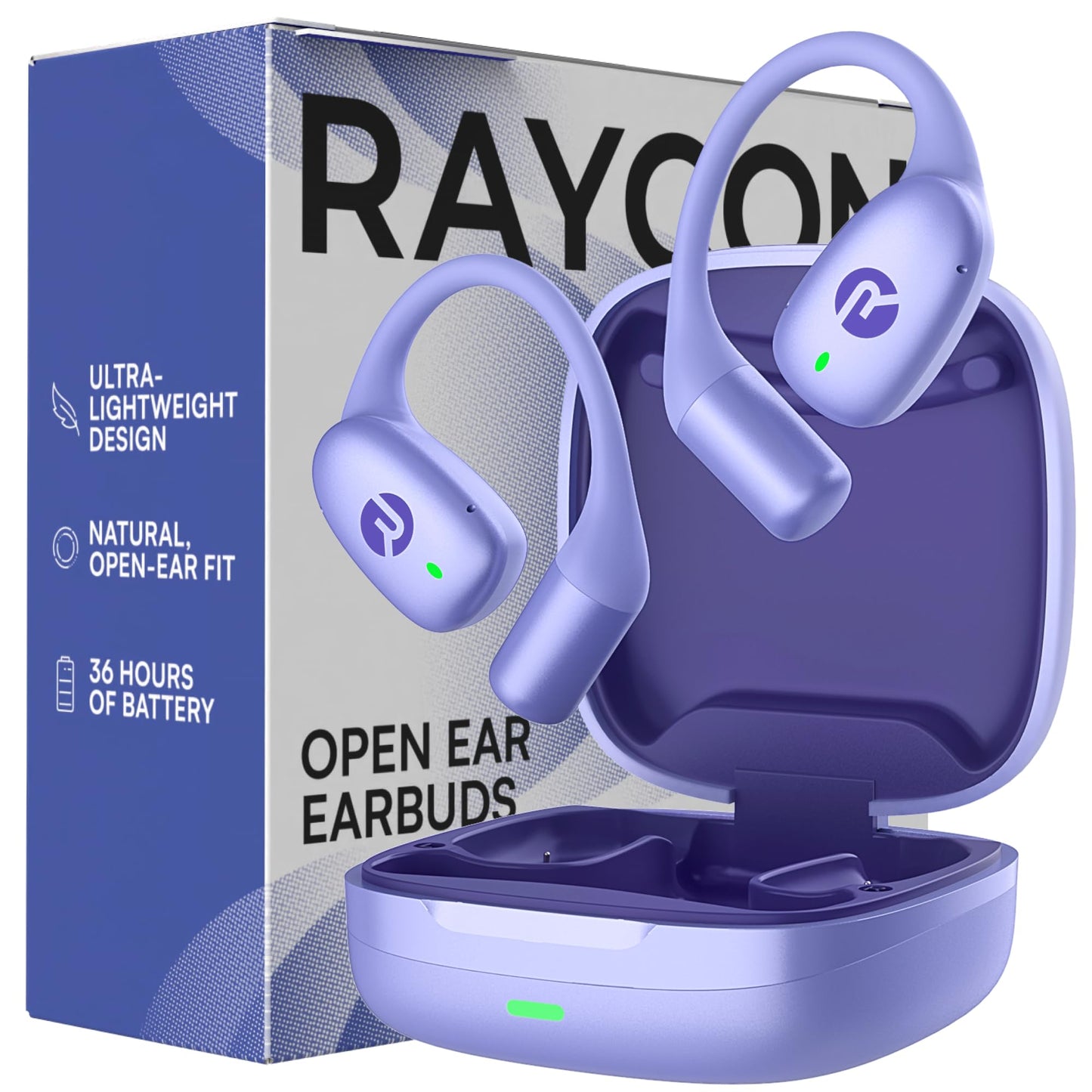 Raycon Essential Open Ear Earbuds - Open Ear Headphones, Earbuds Wireless Bluetooth, Sweat & Water-Resistant Earphones, Running Headphones