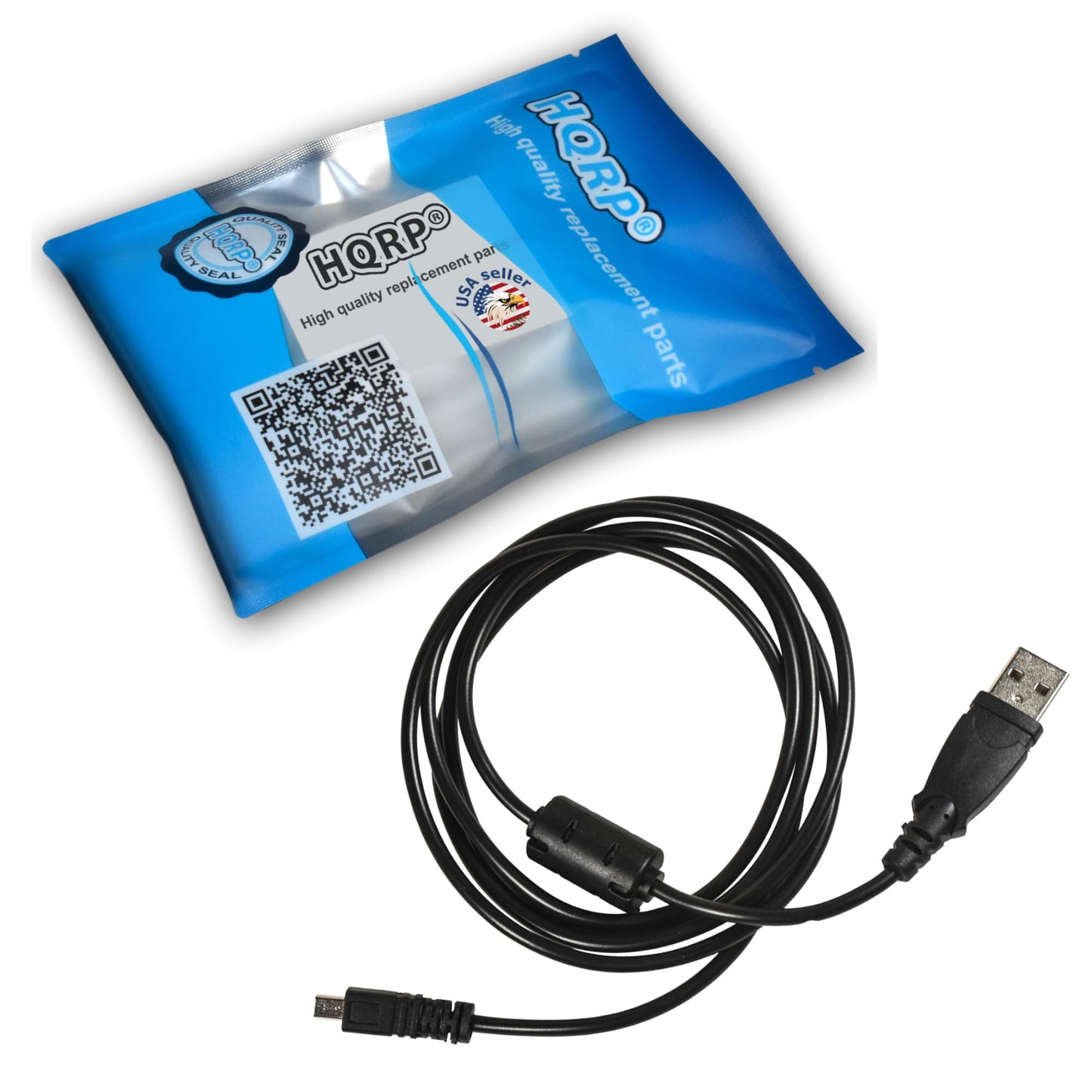 HQRP USB Data Transfer Cable Compatible with Sony Cyber-Shot DSC-W630 DSC-W650 DSC-W670 DSC-W690 DSC-W710 DSC-W730 DSC-S650 DSC-S700 DSC-S730 DSC-S750