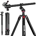 NEEWER 90 Inch Tall Overhead Horizontal Camera Tripod Monopod with Ball Head & Flexible Center Column, Metal DSLR Video Travel Stand, Arca Type QR