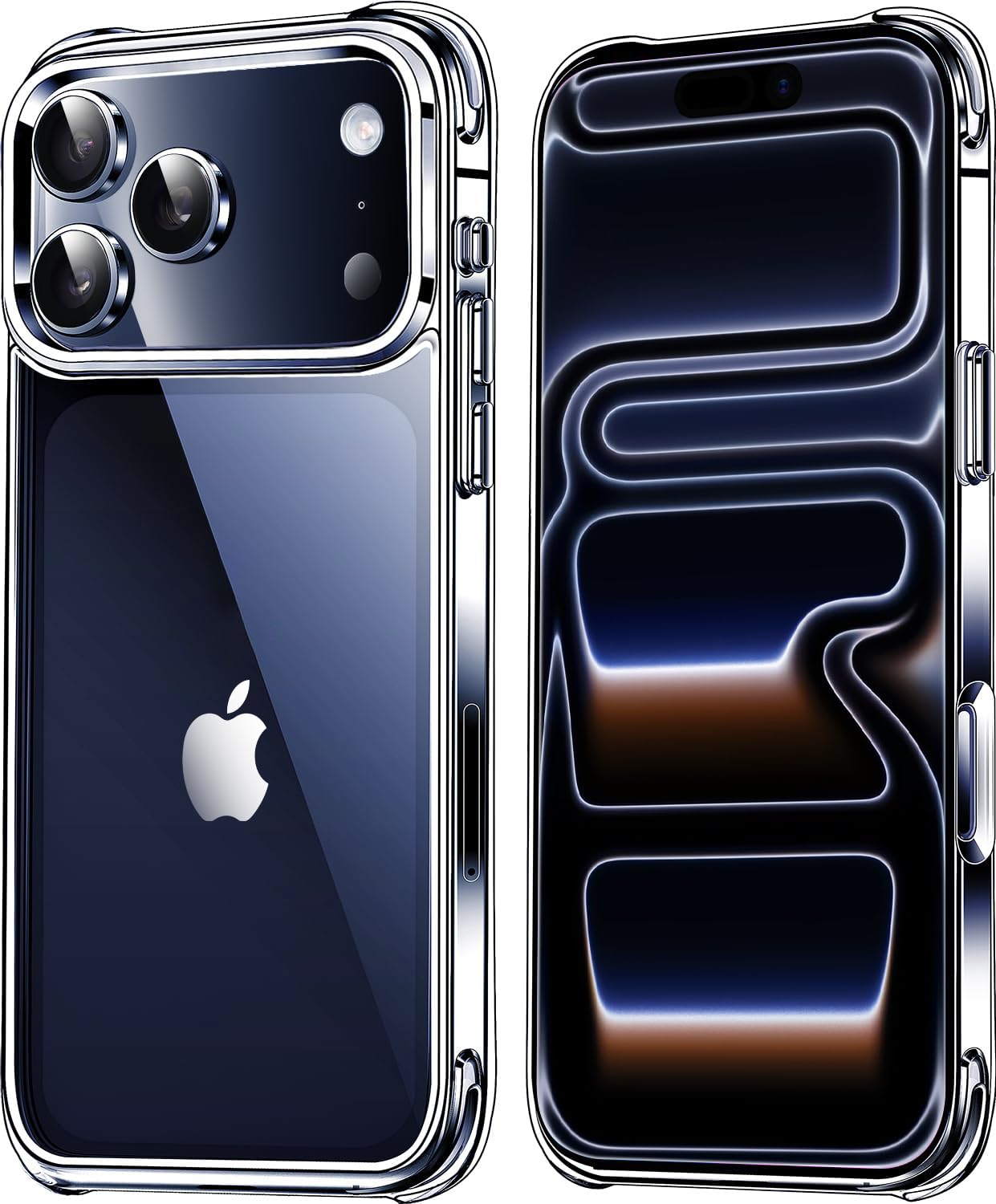 Mkeke for iPhone 17 Pro Max Case Clear, [Not Yellowing] [Military-Grade Drop Protection] Protective Clear for Apple 17 Pro Max Case with Shockproof