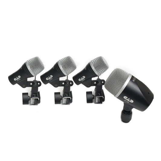 CAD Audio STAGE4 4-Piece Drum Mic Pack - D19 Snare, 2× D29 Toms, D10 Kick, Integrated Clips & Carry Case