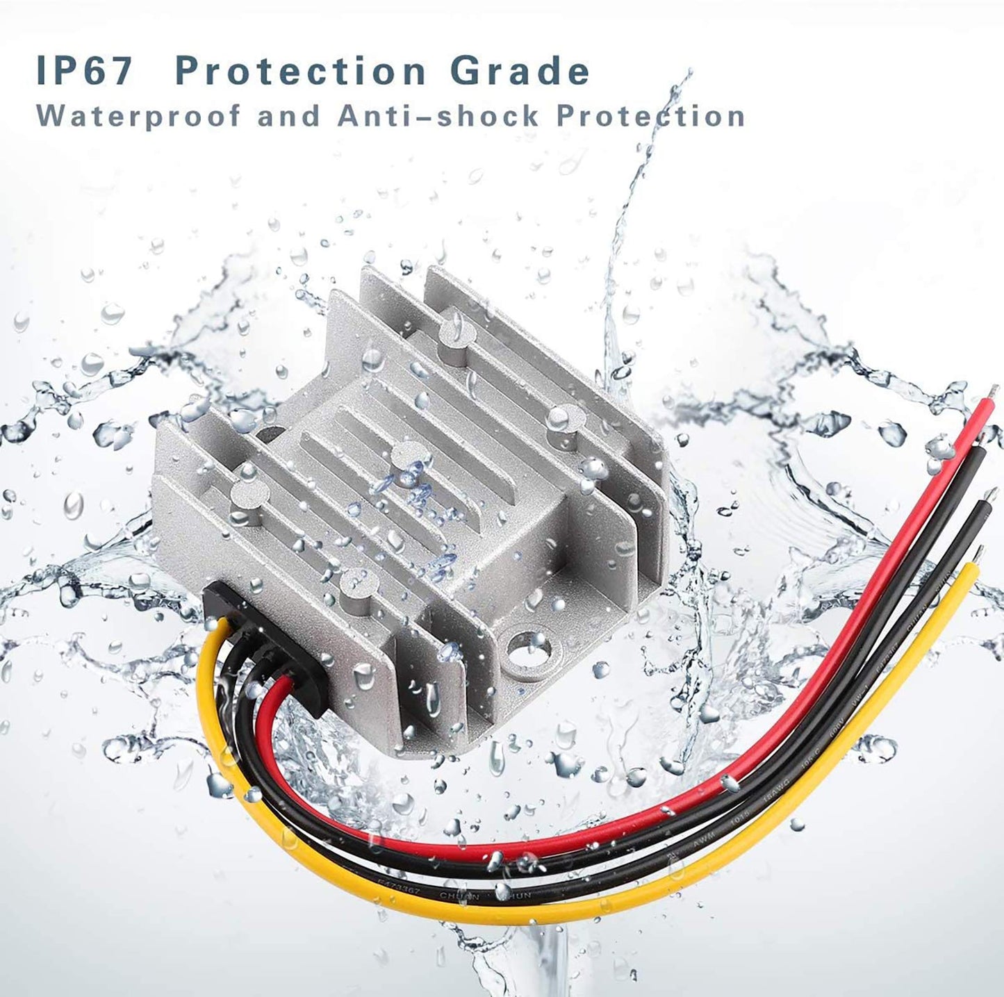 dkplnt 50W DC-DC 12V 24V to 5V 10A Converter Power Vehicles Power Supply Waterproof