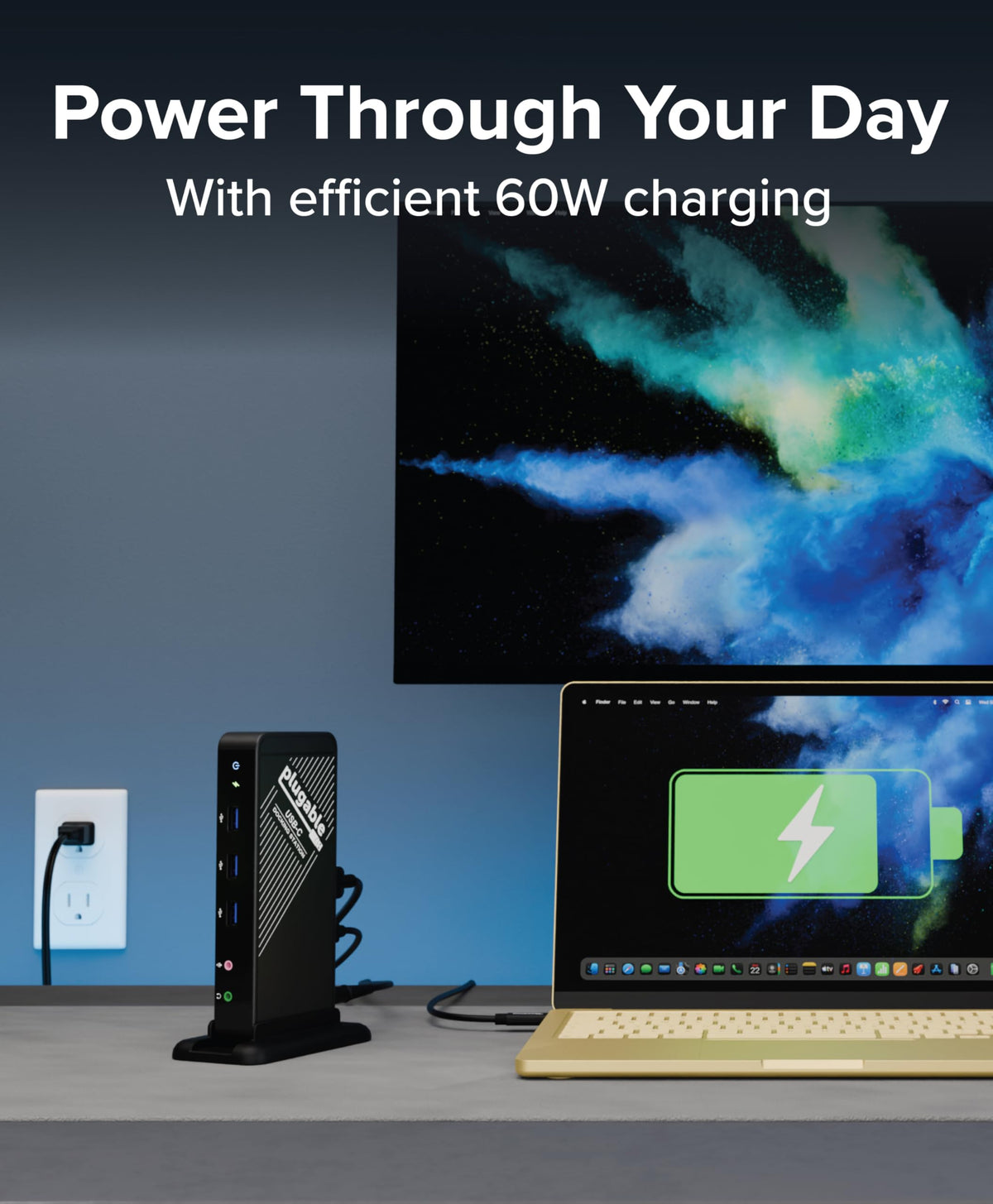 Plugable USB-C Dock with 4K HDMI and 60W Charging, Driverless