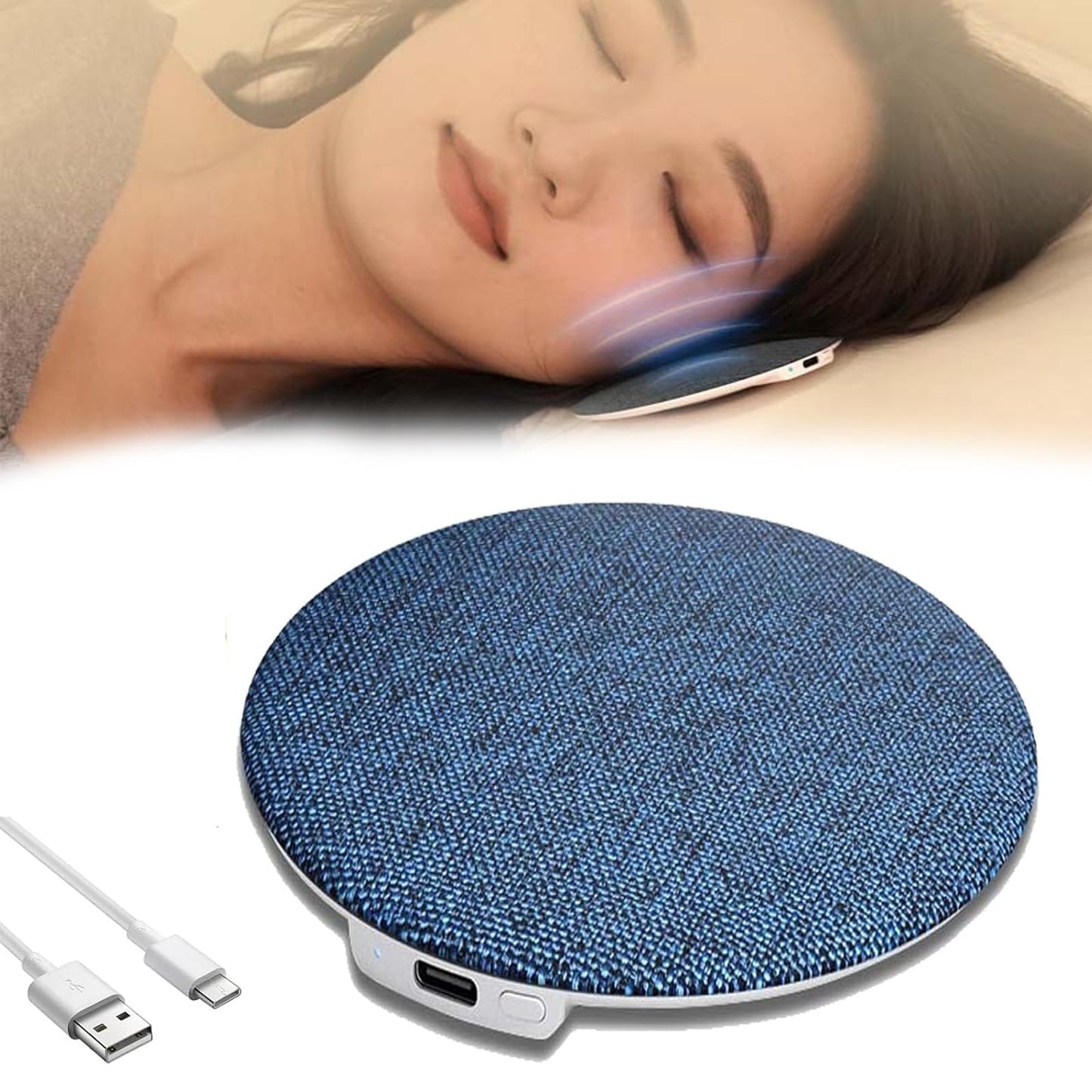 enorfume Sleeping Speaker Under Pillow, Mini Portable Wireless Bluetooth Sleep Pillow for Deep Sleeping, Ultra Thin Sleep Aid with White Noise