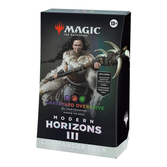 Magic: The Gathering Modern Horizons 3 Commander Deck - Graveyard Overdrive (100-Card Deck, 2-Card Collector Booster Sample Pack + Accessories)