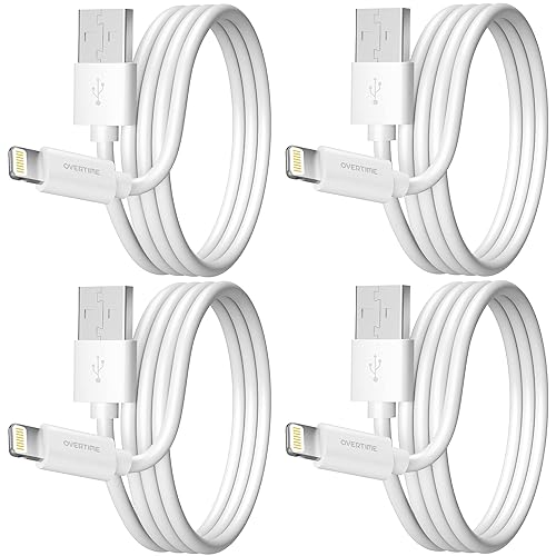 Overtime iPhone Lightning Cable, MFI Certified, Portable & Smart Charging USB A to Lightning Cable, Fast Apple Charging Cord, 6ft iPhone Charger Cord…