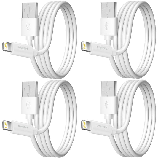 Overtime iPhone Lightning Cable, MFI Certified, Portable & Smart Charging USB A to Lightning Cable, Fast Apple Charging Cord, 6ft iPhone Charger Cord…