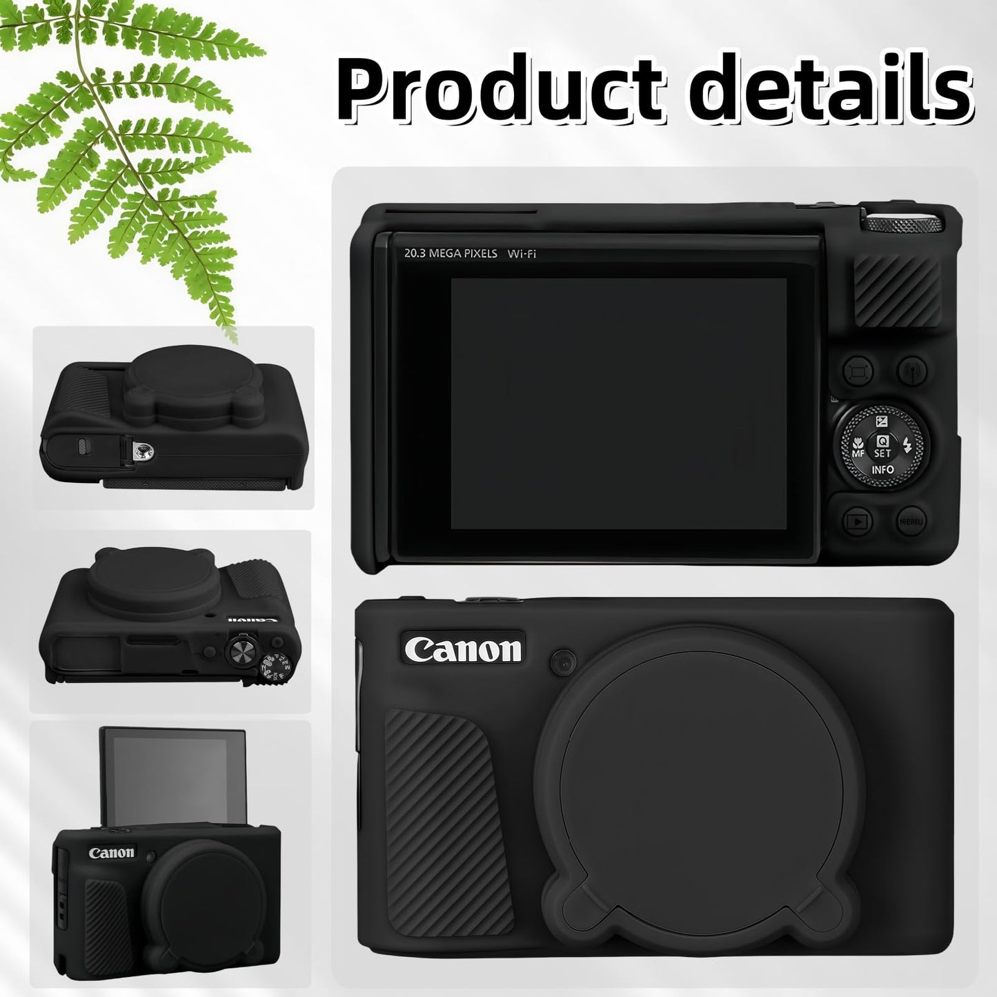 SZHSYJY Camera Case for Canon PowerShot SX740/ SX730 Digital Camera,Soft Silicone Protective Bag Removable Lens Cover,Anti-Scratch Slim Fit