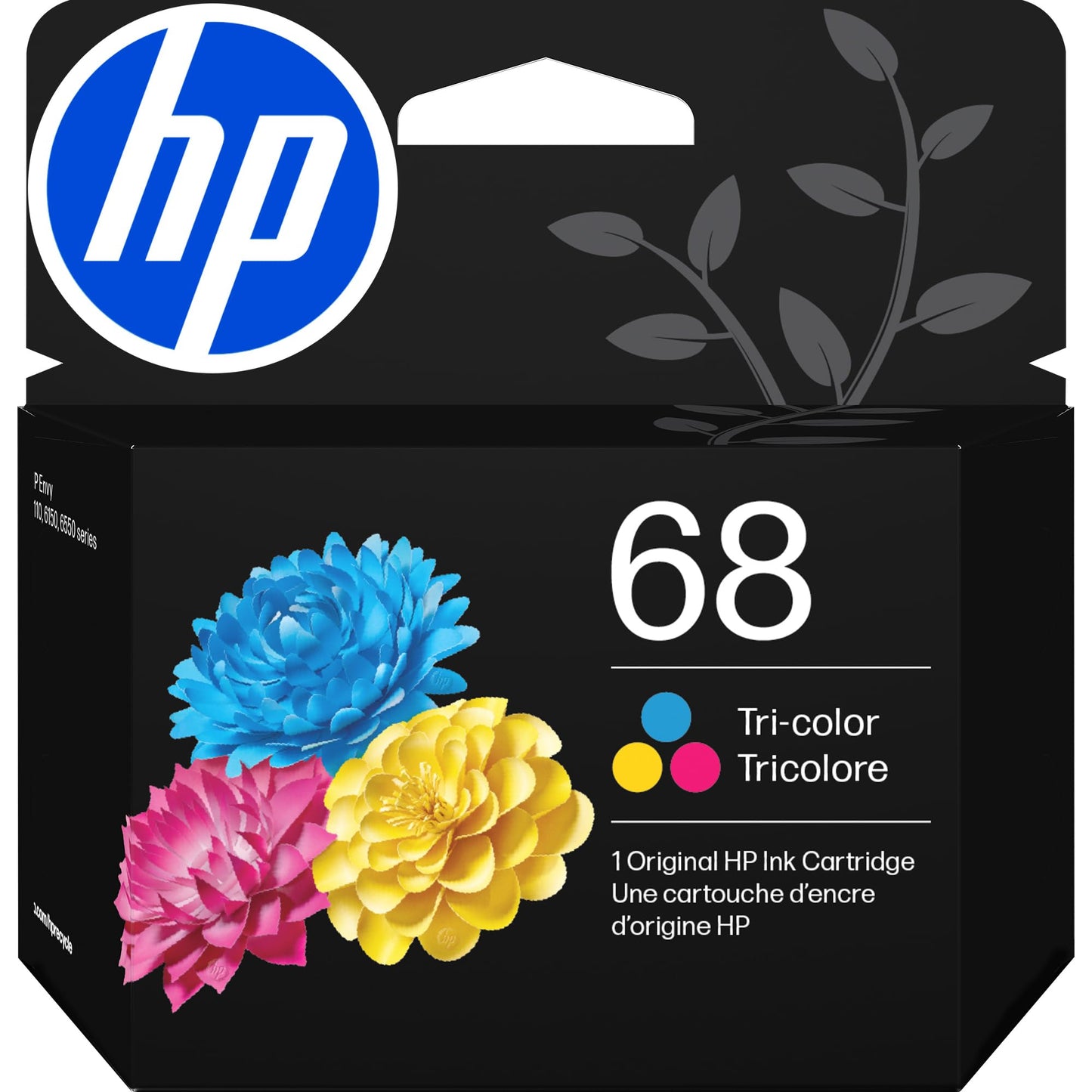 HP 68 Tri-Color Ink Cartridge | Works with Envy 6100e, 6500e Series | 7FP20TN | Packaging May Vary