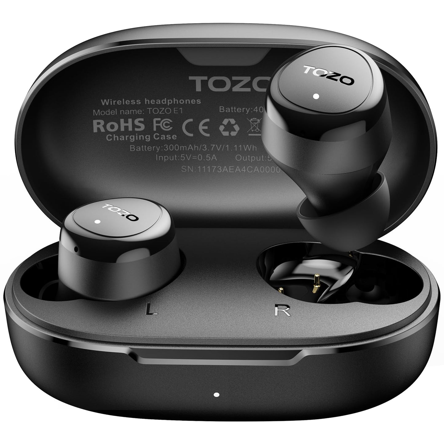 TOZO Wireless Earbuds Build in Mic Clear Calls Ergonomic Light Weight Bluetooth 5.3 in Ear Headphones Waterproof Premium Stereo Sound Ear Buds 30H