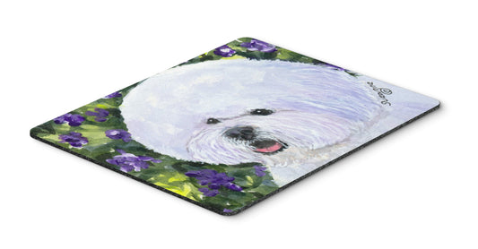 Caroline's Treasures SS8897MP Bichon Frise Mouse Pad, Hot Pad or Trivet for Home Office Gaming Working Computers Laptop Mouse Mat,Washable Large