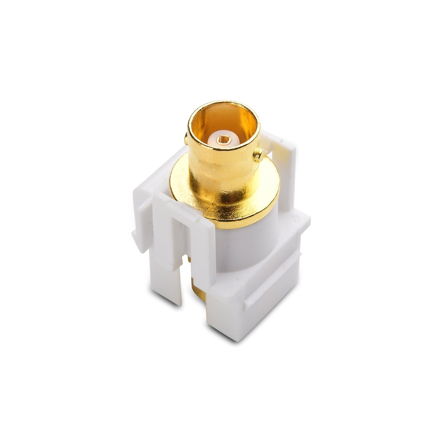 Cable Matters 5-Pack Gold-Plated BNC Keystone Jack Inserts in White