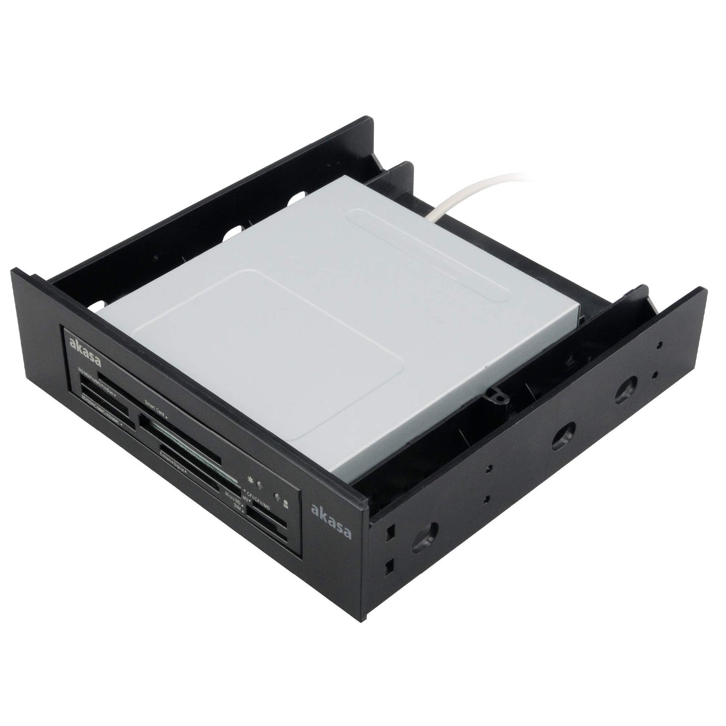 Akasa 3.5" Device/SSD/HDD Adapter | 5.25" to 3.5" Bay Adapter | 2.5/3.5 Inch Hard Drive Enclosure | SSD Mounting Bracket | for 5.25 inch PC Front Bay