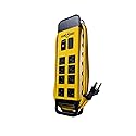 Southwire Yellow Jacket Power Block - 8 Outlet Heavy Duty Metal Power Strip - Dual USB Ports for Fast Charging - Rugged Workshop Design - 6 Ft Yellow