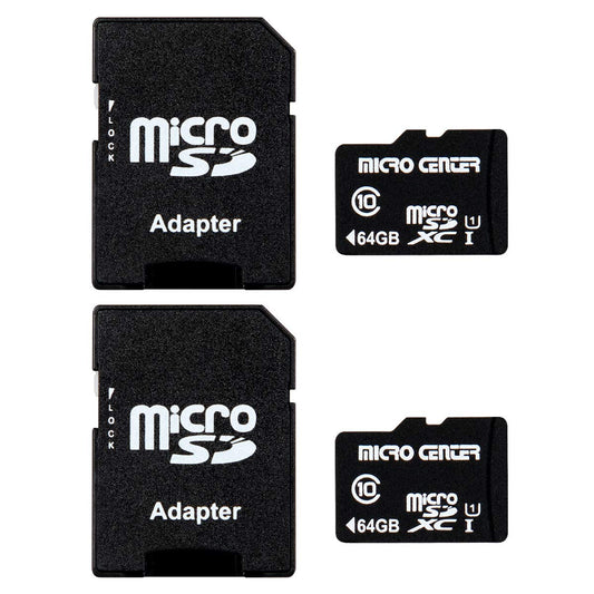 INLAND Micro Center 64GB Class 10 MicroSDXC Flash Memory Card with Adapter for Mobile Device Storage Phone, Tablet, Drone & Full HD Video Recording
