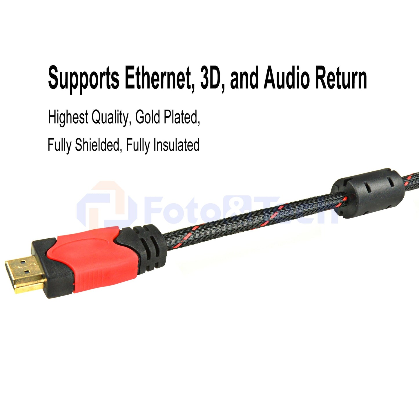 Foto&Tech 10 Feet Mini HDMI to HDMI Cable Compatible w/Blackmagic Design UltraStudio Mini Recorder Wirecast, Canon 1D X Mark II 5D Mark IV III II, 5DS