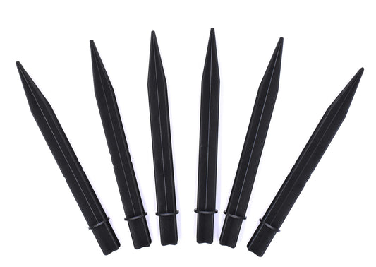 Aliotech 6Pcs 8.25 Inch Reinforced Ground Spikes, Solar Lights Spikes, ABS Plastic Lights Replacement Stakes, Ideal for Solar Pathway Lights Garden