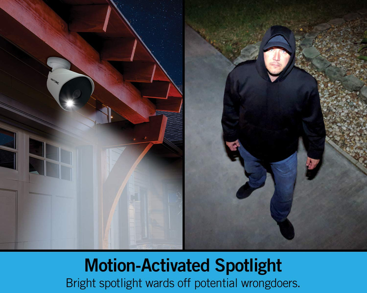 Night Owl 1080p HD Wired Indoor/Outdoor Add-On Cameras with Built-in Motion-Activated Spotlights, 100 ft. of Night Vision, Wide Viewing Angle