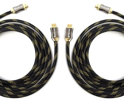 QualGear 6 Feet - 2 Pack HDMI Premium Certified 2.0 cable with 24K Gold Plated Contacts, Supports 4K Ultra HD, 3D, 18Gbps, Audio Return Channel
