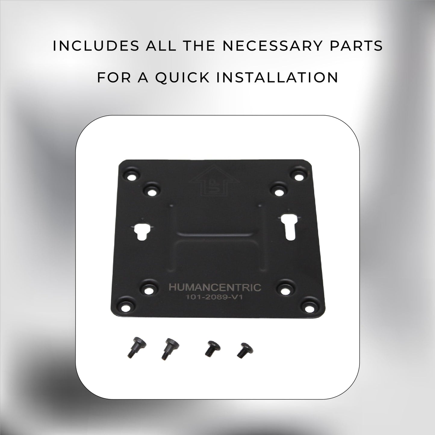 HumanCentric Mounting Bracket Compatible with Intel NUC, VESA Monitor Arm Plate for NUC Mini PC Computer, 75x75mm and 100x100mm Patterns, Does not fit
