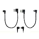 CERRXIAN 9Inch Micro USB Cable Combo Left & Right Angle Micro USB 5 Pin Male to USB 2.0 Type A Right Angle Male Data Sync and Charge Cable