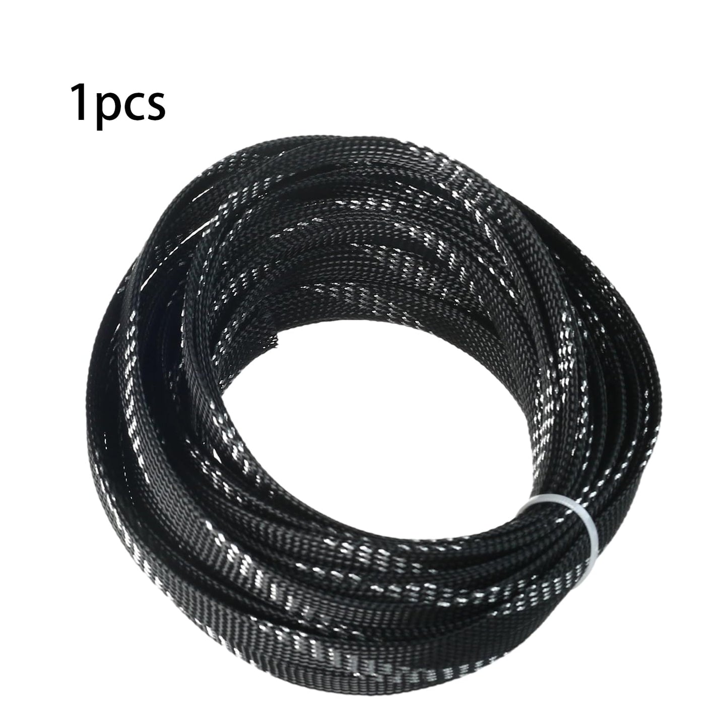 Othmro 32.8ft Length PET Flexible Expandable Braided Cable Sleeves 0.47in Width Wire Loom Sleeving and Organizer Flexible Wire Mesh Sleeves for TV