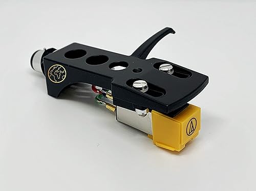 Cartridge and Stylus, AT91 Original needle and Black Headshell with mounting bolts for Stanton T120, T60, T80, T90, T62, T92, ST150, T92 usb, ST100