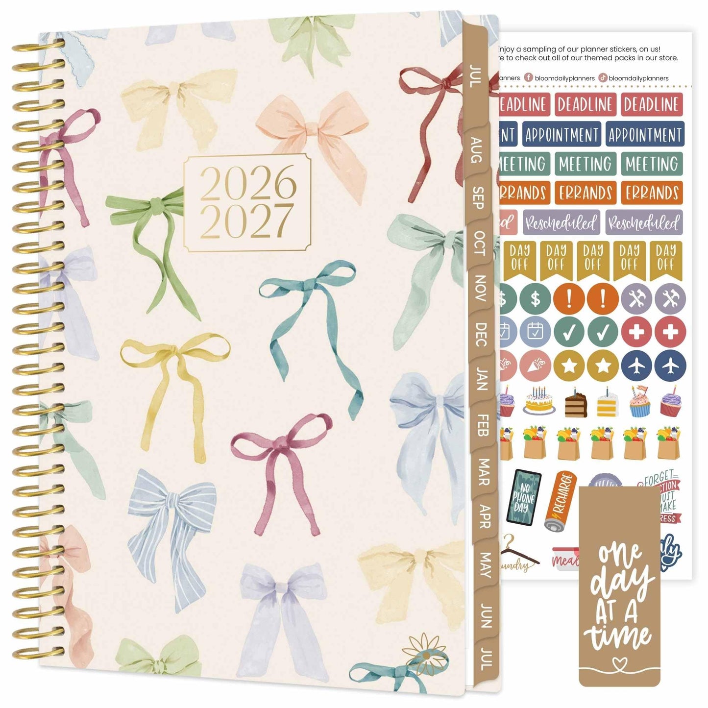 bloom daily planners 2025-2026 (8.5" x 11") Academic Year Day Planner (July 2025 - July 2026) - Weekly & Monthly Dated Agenda Organizer with Stickers