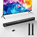 VEVOR Sound Bar for Smart TV, 2.0 Channel, 32-Inch 2 in 1 Detachable Soundbar TV Speakers, with Bluetooth HDMI AUX USB Connection, Remote Control, 80W