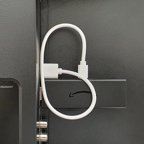 ienza USB Power Cable for Fire Stick, Replacement Charger Compatible with Firestick/Fire TV Stick Power Adapter/Cable/Cord (White-Non-Braided-PVC)