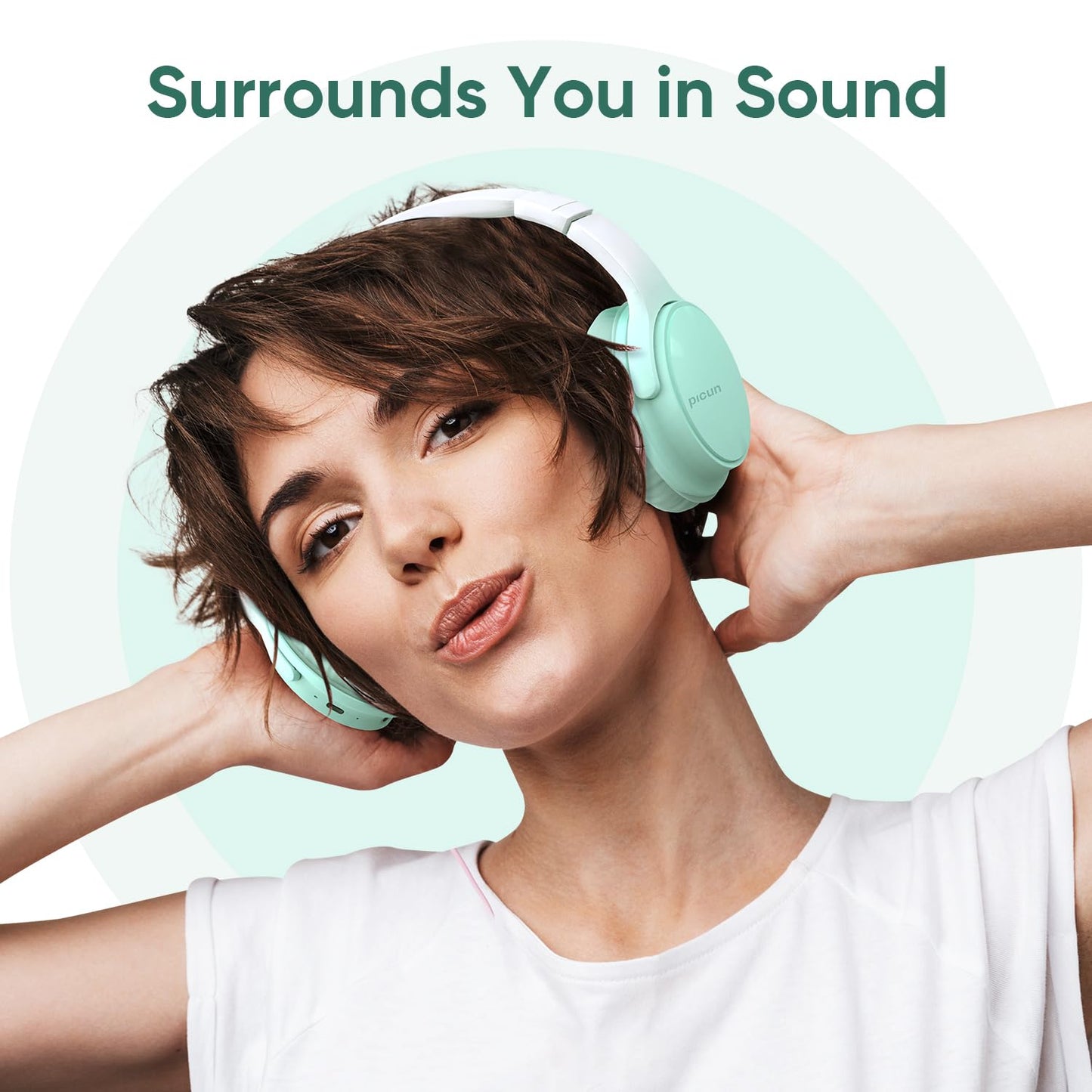 Gankoii Wireless Headphones, Bluetooth Over Ear Headsets with Microphone, Hi-Fi Audio, 60H Playtime, Touch Control, Foldable Lightweight, On-Ear…