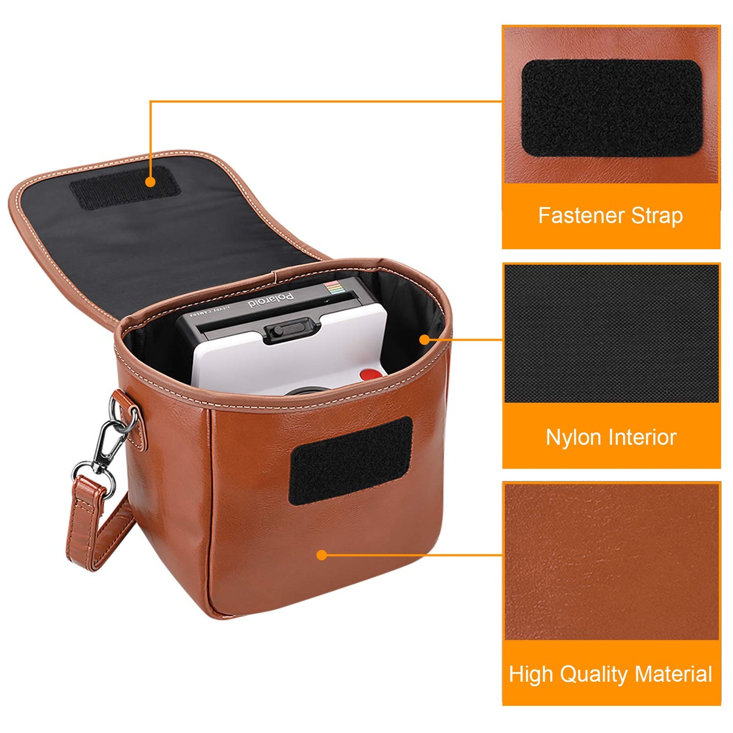 Fintie Camera Bag Compatible with Polaroid Now+ Generation 3/2/1 I-Type, Polaroid Now Gen 3rd/2nd/1st, OneStep 2 VF, I-2 Instant Film Camera Travel