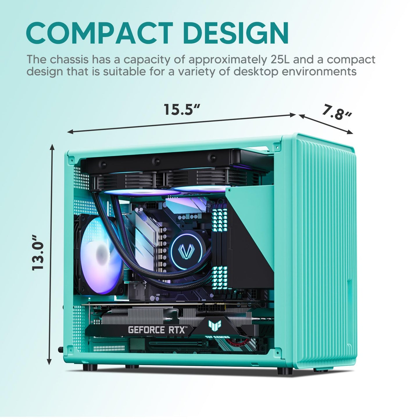 Vetroo M06 Micro-ATX/Mini-ITX Gaming PC Case, Compact High Airflow Mesh Mid Tower, Supports 5×120mm Fans & 240mm Liquid Cooling, GPU Up to 355mm