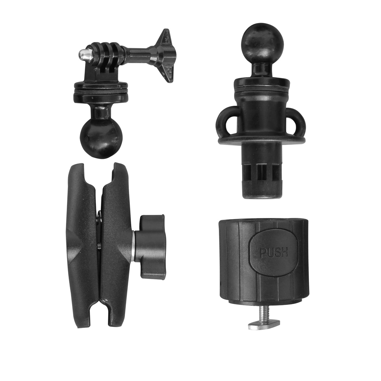 KUNPENG New Upgrade 360 Degree Kayak Action Camera Mount Universal Adjustable,Compatible with Hero 12 11 10 9 8 7,Ball Head Camera Mount,Kayak Rail