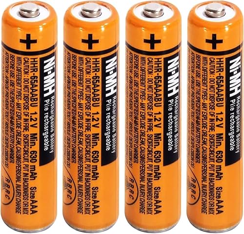 NI-MH AAA Rechargeable Battery 1.2V 700mah 4-Pack HHR-4DPA AAA Batteries for Panasonic Cordless Phones, Remote Controls, Electronics