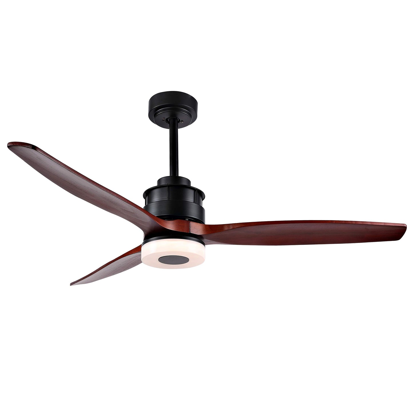 Safavieh Lighting Collection Jemper Dark Cherry/Black 52-inch 3-Speed Adjustable LED Ceiling Light Fan