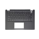 Laptop Keyboard Compatible for Dell Latitude 3410 00MC2P 0MC2P 460.0KA0A.0011 US Layout No Backlit Black Palmrest Upper Cover Case