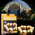 Brightz GlobeBrightz 16 ft LED USB String Lights, Warm White - Glamping Tent Lights for Camping - LED Camp Light - Use for Hammocks, Camping Tents